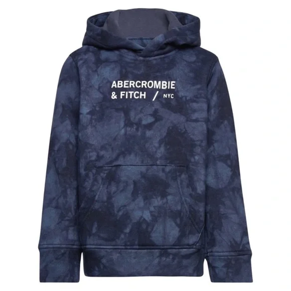 ABERCROMBIE KIDS • Dark Blue Tie Dye Hoodie Sweatshirt - Picture 1 of 5